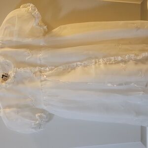 Vintage Phyllis Babywear Lacy White Christening Dress Childs White Lace Dress